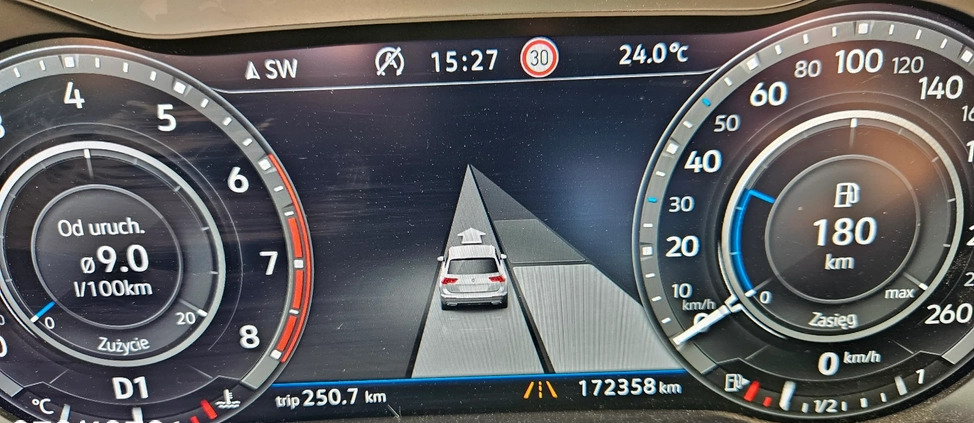 Volkswagen Tiguan Allspace cena 87500 przebieg: 172000, rok produkcji 2018 z Nowy Tomyśl małe 232